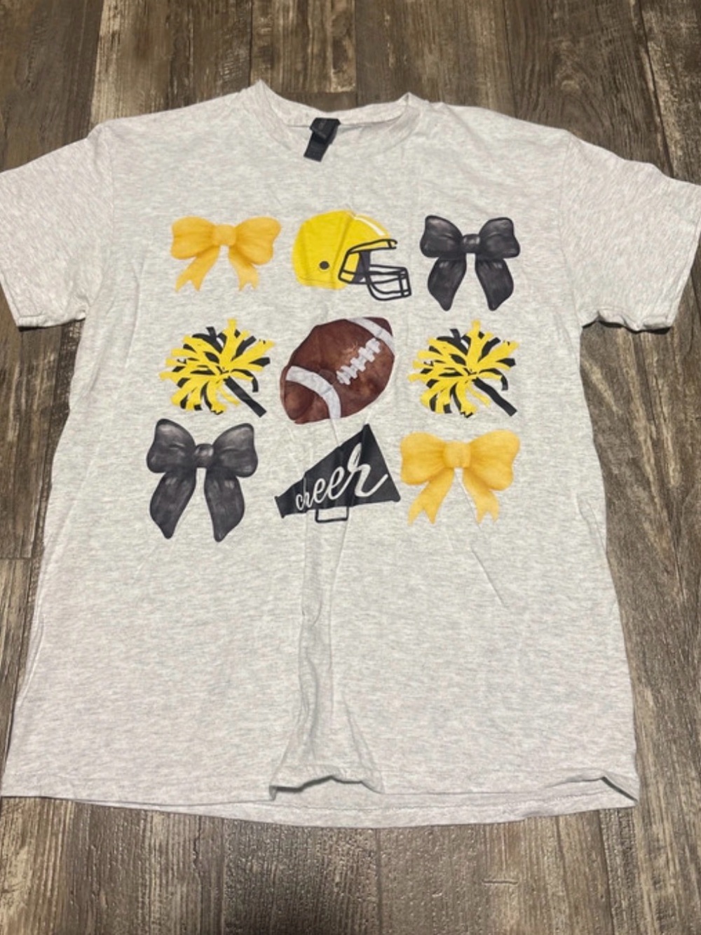 Gildan Heather Gray Graphic Tee - Yellow & Black